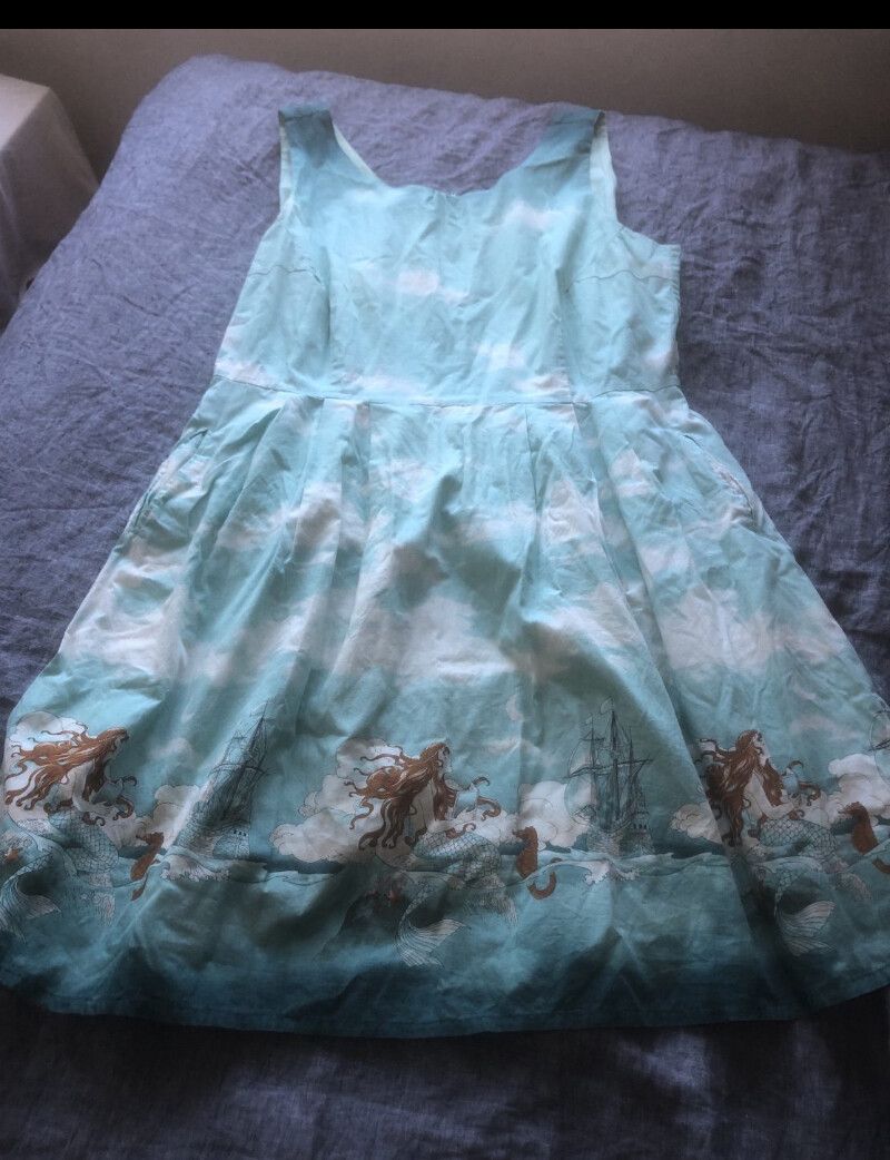 Revival Sleeveless Blue Dress Size 14-16