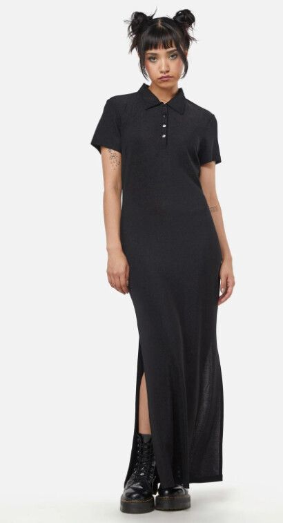 Glitter Mesh Midi Dress