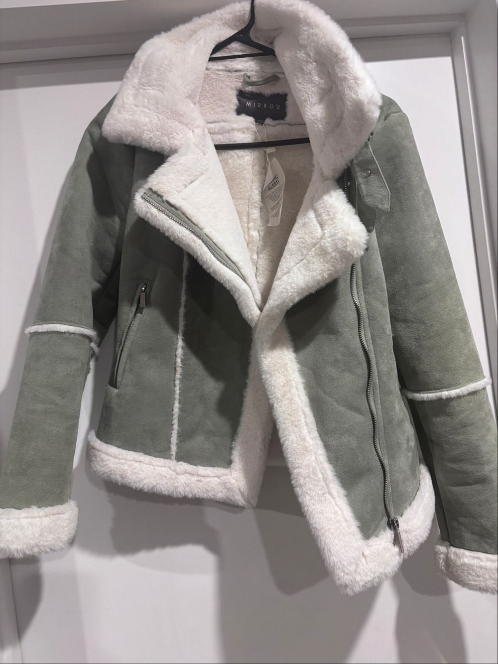 fleece lined moto jacket NEW