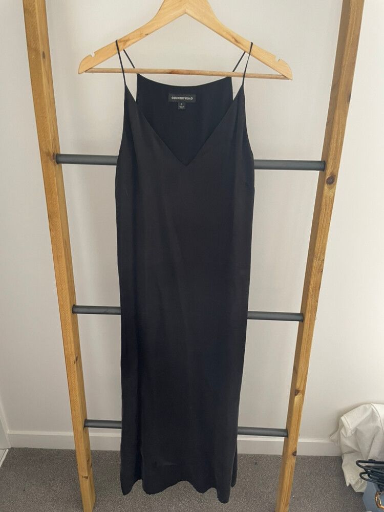 knee length dresses for ladies Runway Maxi Dress Black - Women's Dresses