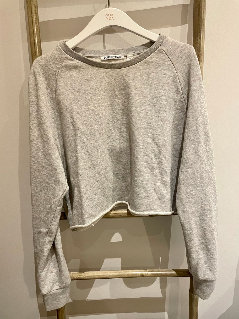 Country Road Cropped Raw Edge Sweater