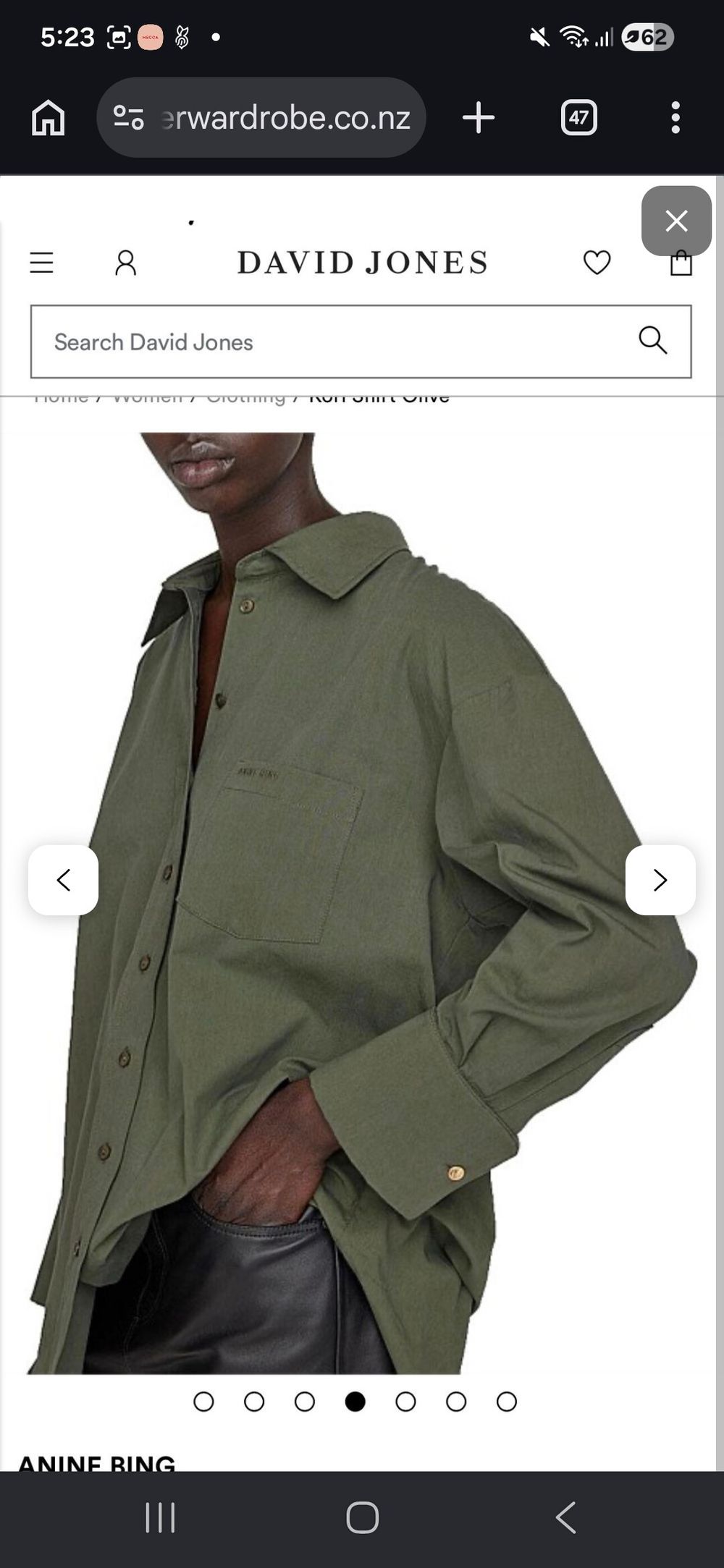 Anine bing green shirt