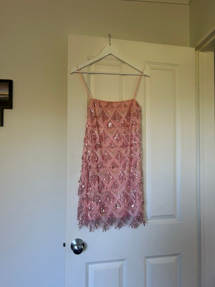 showpo shook mini dress Shook Mini Dress In Champagne Sequin