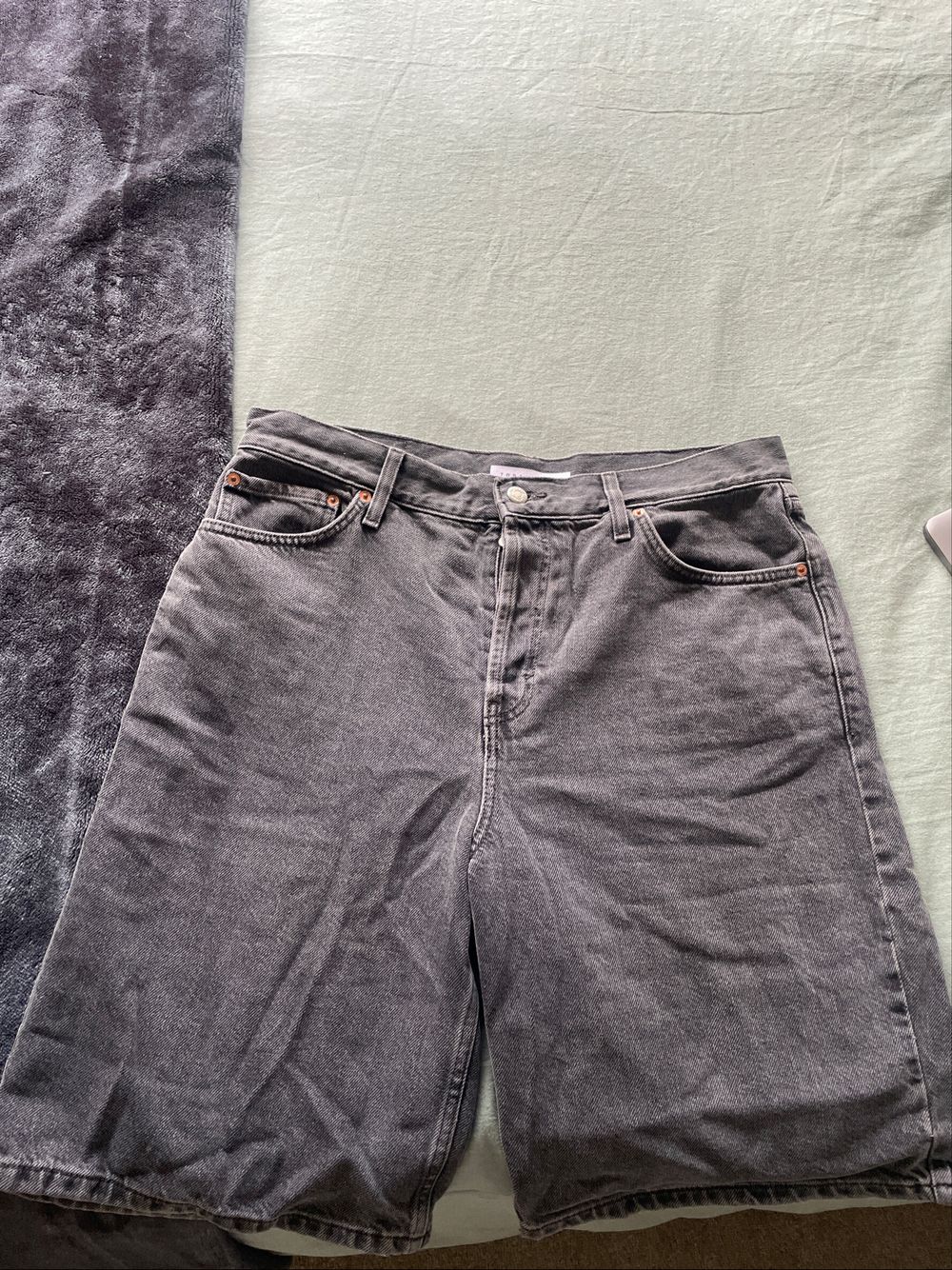 Black Denim Shorts