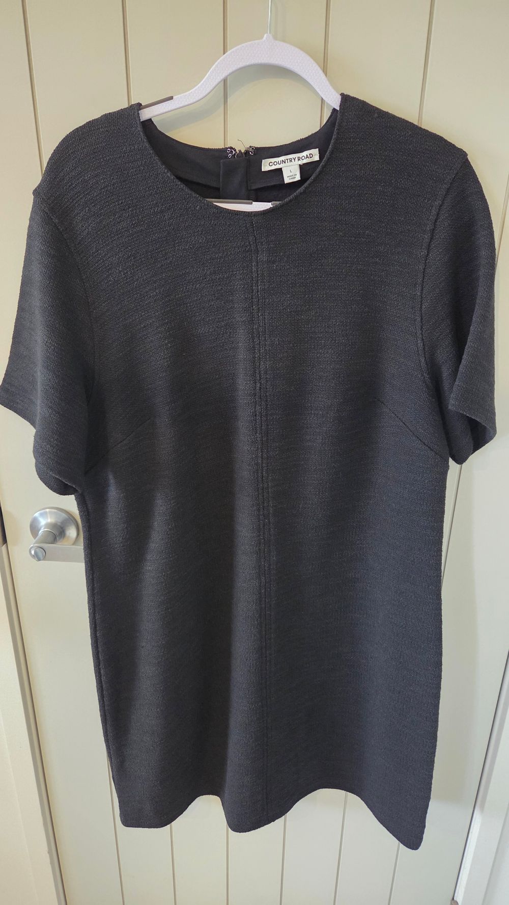 Country Road Black Textured Shift Dress, Winter Weight