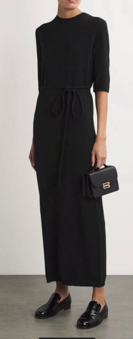 Lisa Yang Black Cashmere Knit Dress