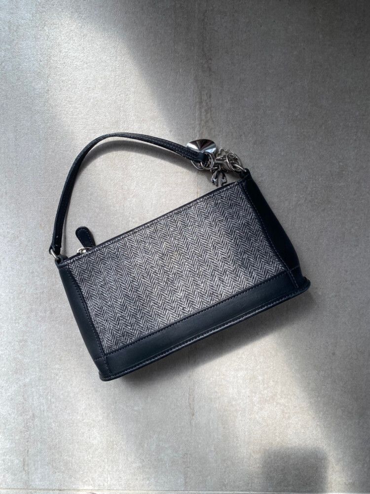 Rare Authentic Coach Bleecker Demi Wool With Leather Bag