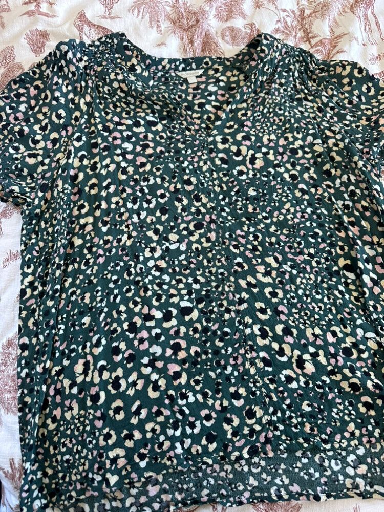Monsoon Green Animal Print Top