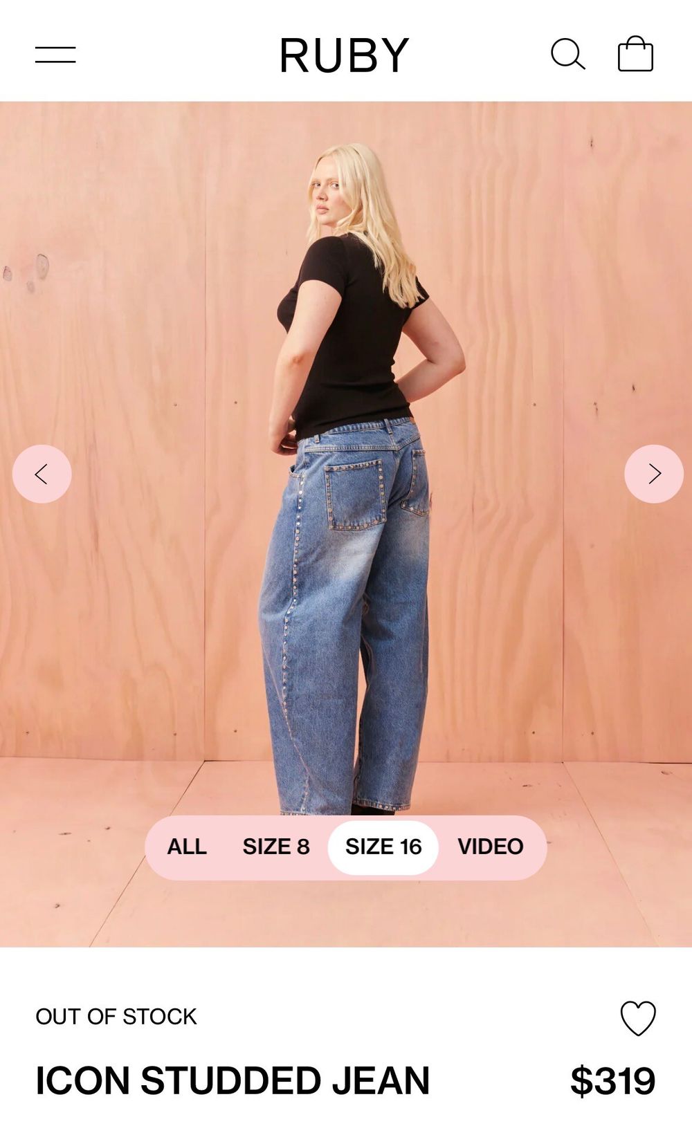 RUBY Blue Studded Jeans