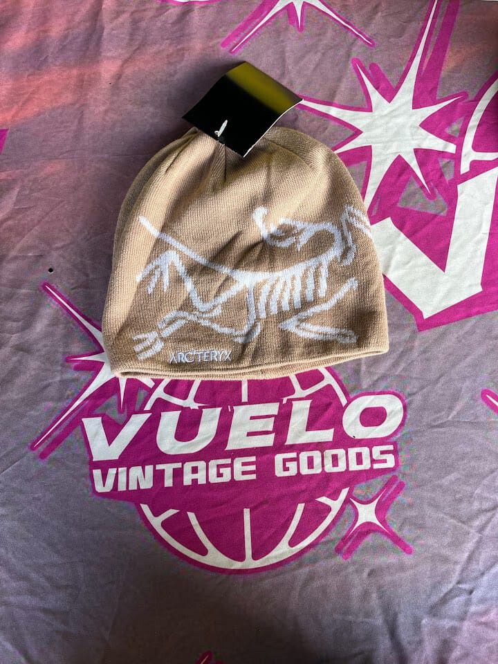 Arc'teryx Bird Head Toque Beanie Beige White Bird Logo NWT Gorpcore Winter Hat