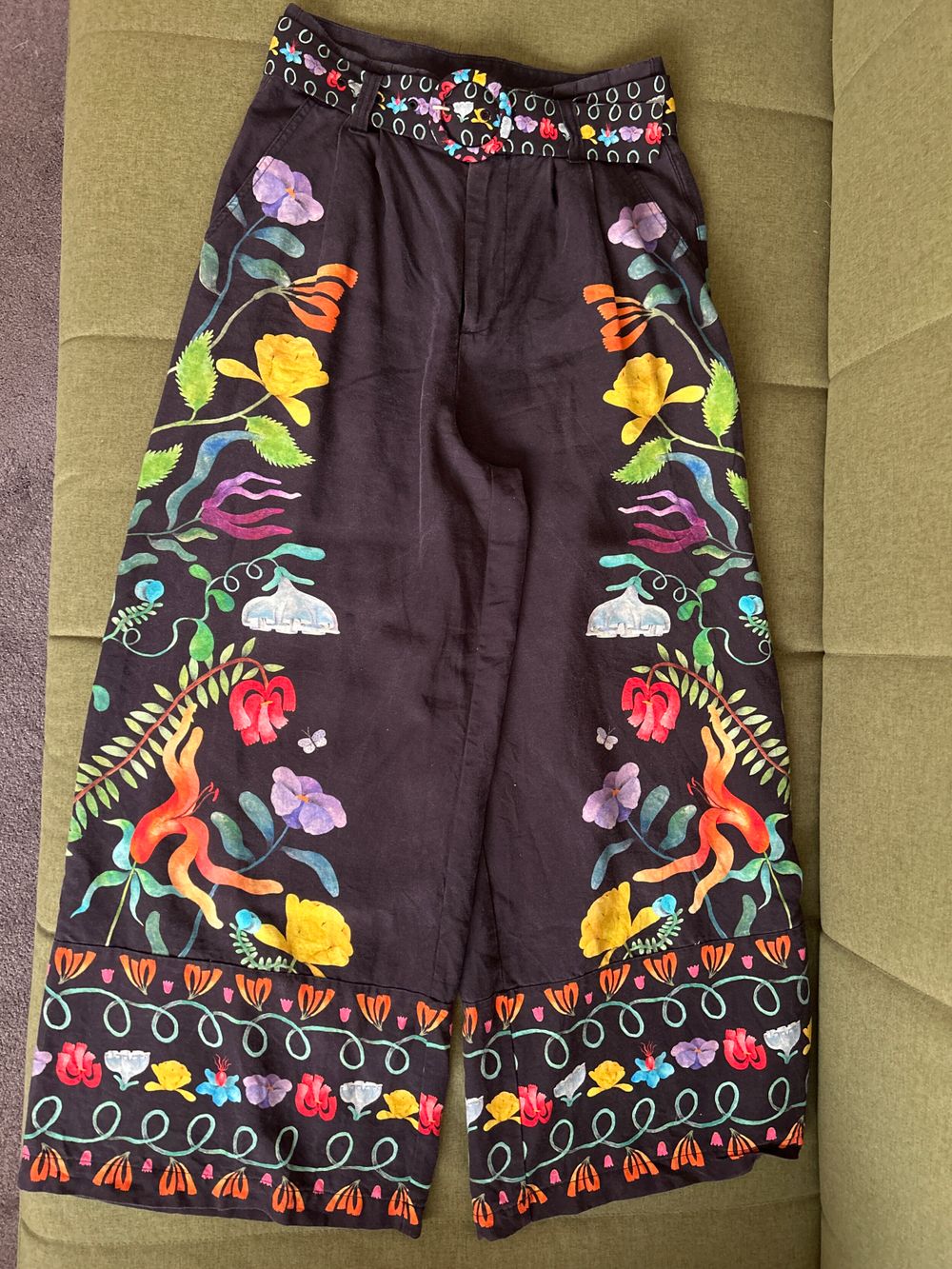 Audrey Helen Weber x Gorman Black Floral Pants