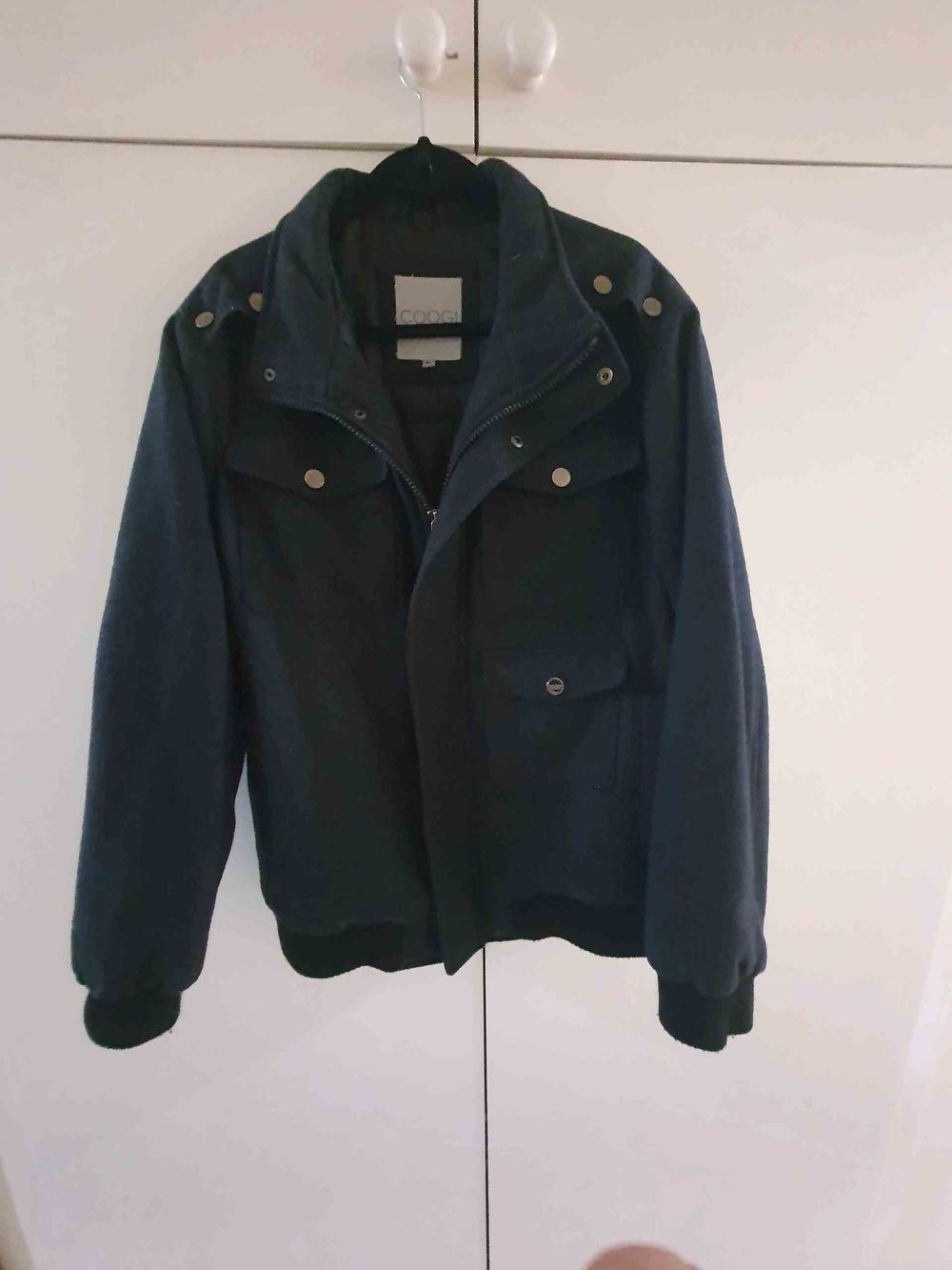 Coogi Black Wool Blend Jacket