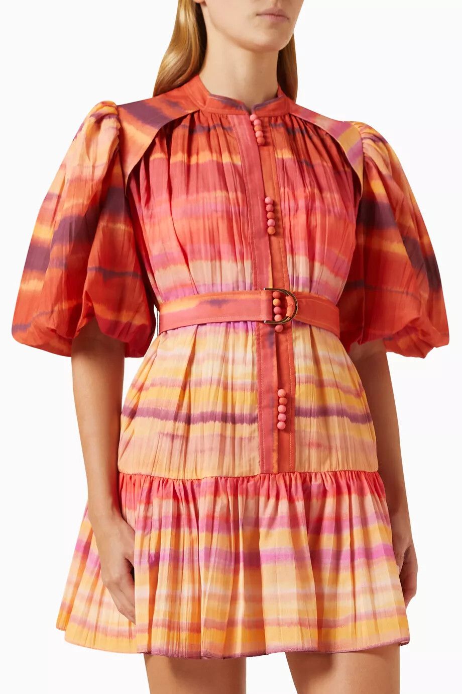 Acler Cardine Mini Dress in Watercolour Horizon