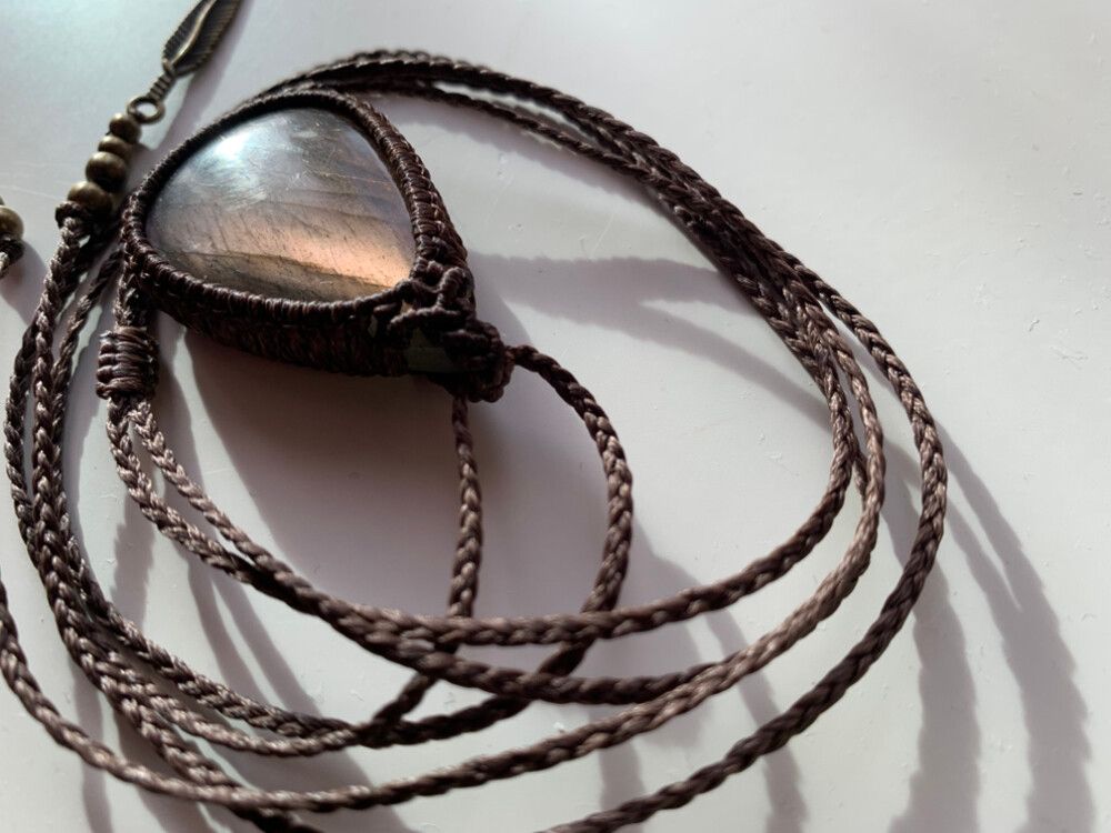 Labradorite wrapped pendant NEW