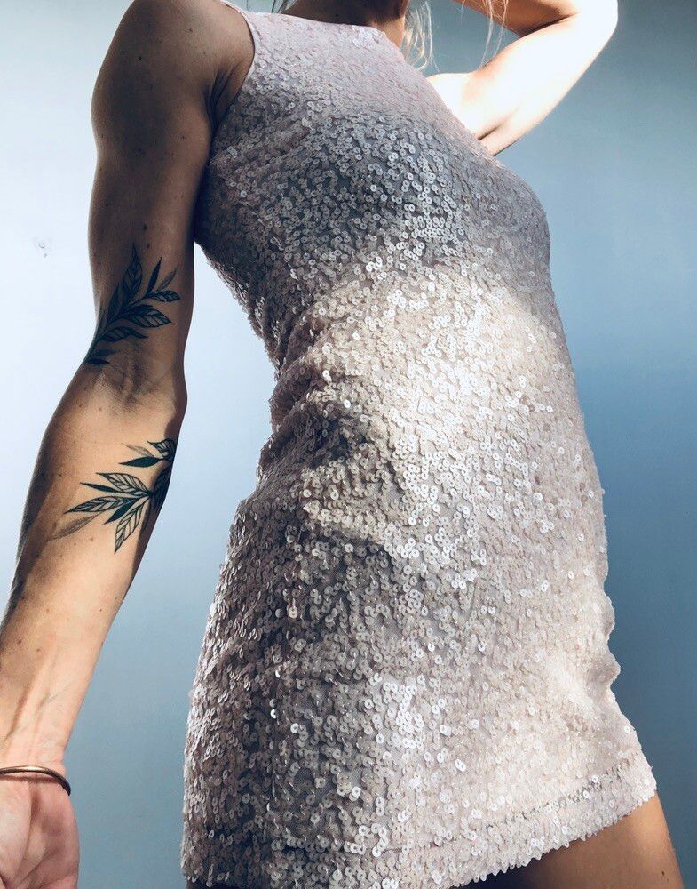 H&m Silver Glitter Dress Free People Black/Silver Sequin Dress (XS)  The  Thrifty Hippy Womens divided h&m glitter - Gem