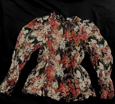 Black Floral Blouse
