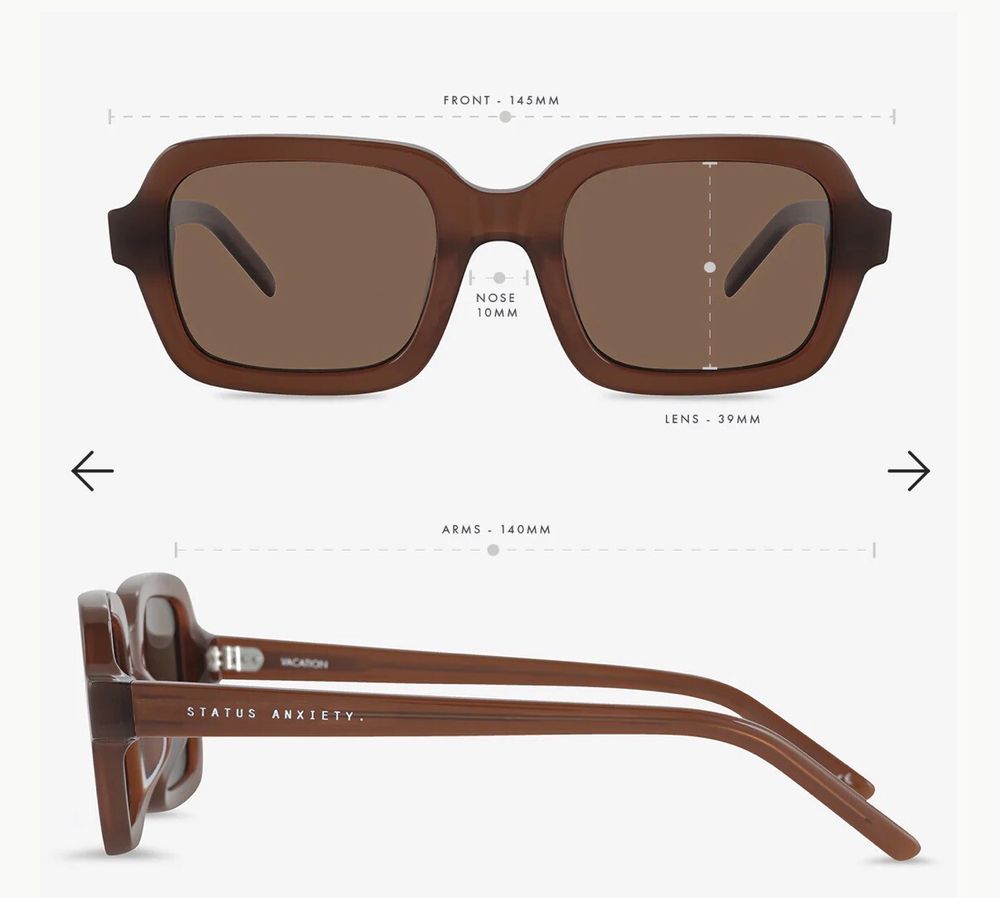 Status Anxiety Vacation Brown Sunglasses