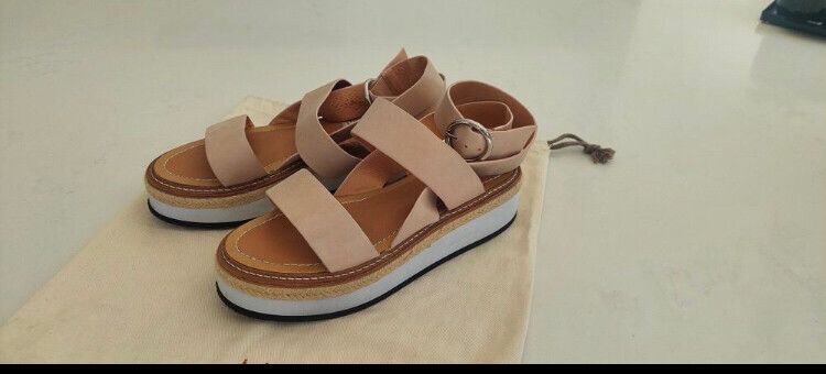 Platform ankle strap sandal