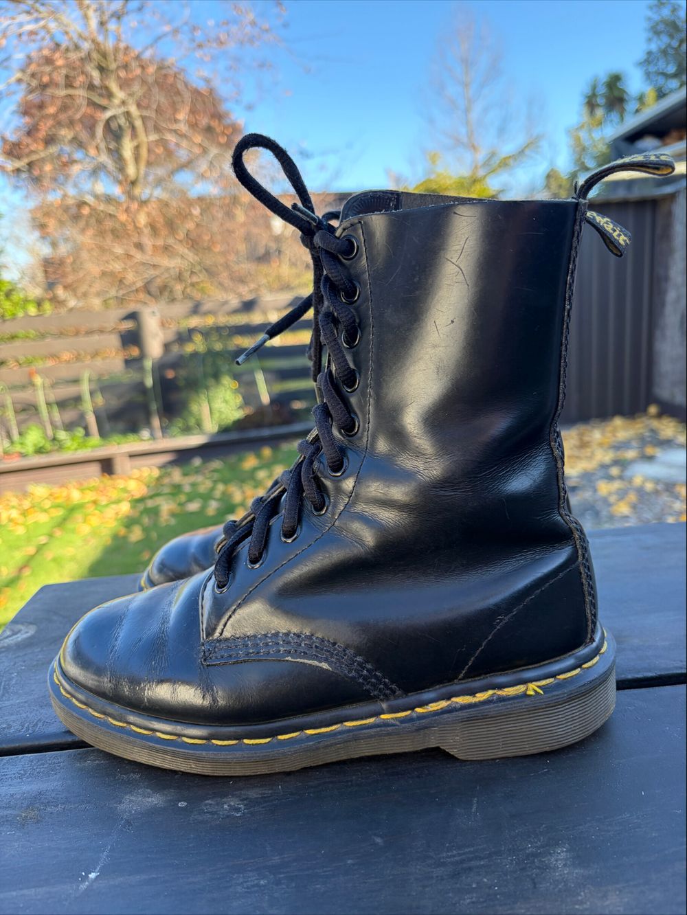 Dr. Martens Made in England Black Leather Boots