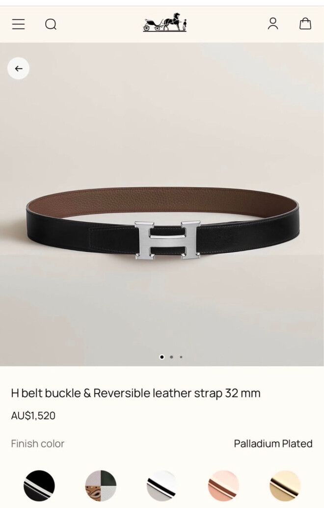 Mens Hermès Belt 32mm – Reversible Black/Chocolate (Veau Togo)