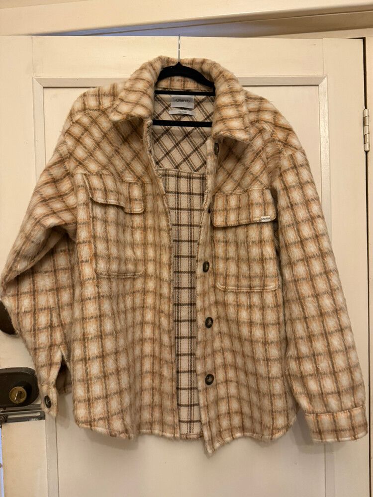 Ghanda Beige Plaid Shirt
