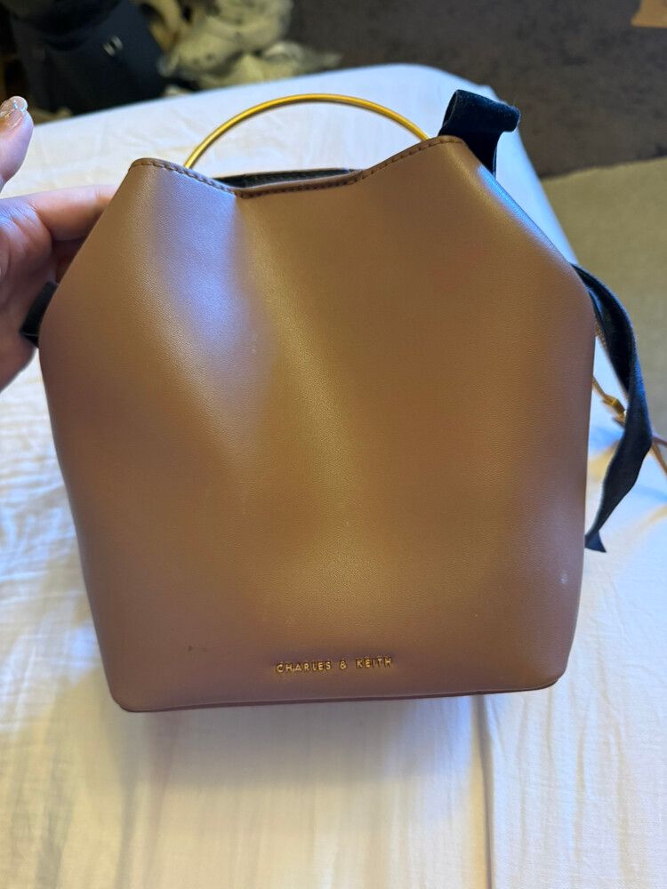 Charles & Keith Brown Bucket Bag