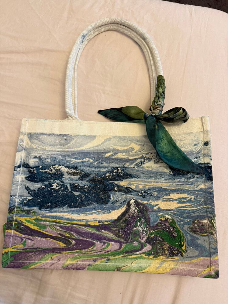 Handmade Printed Tote Bag unique vintage