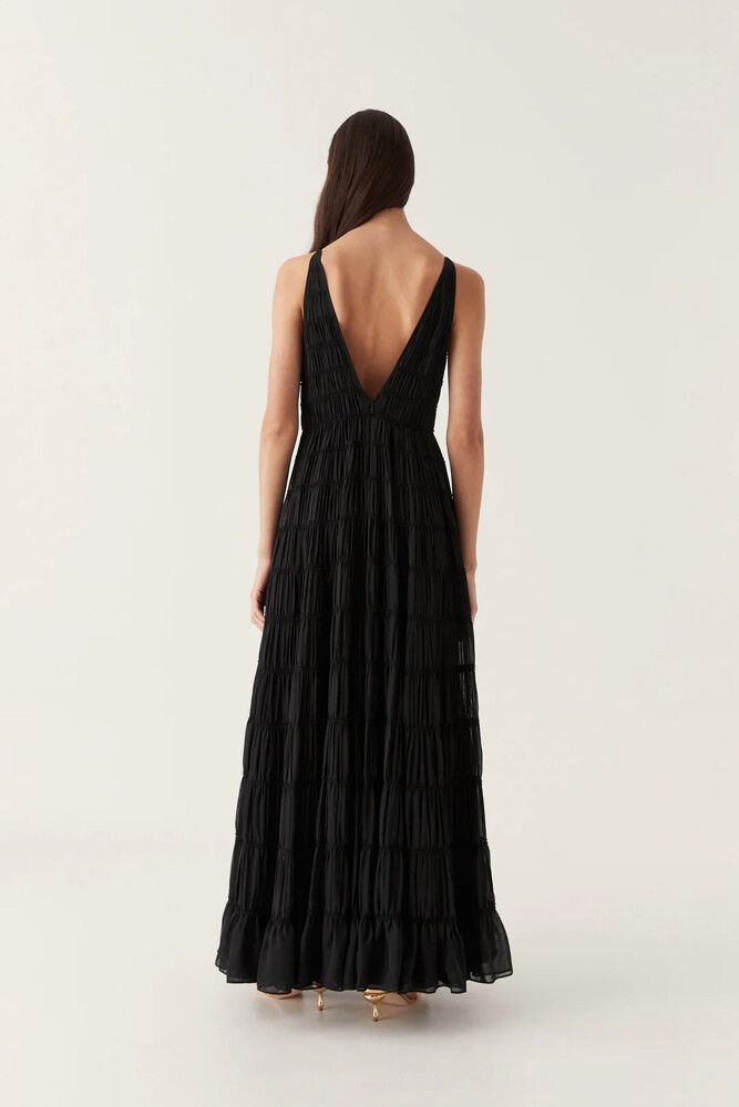 Aje - AJE Rosewood Ruched Maxi Dress Size 16 New on Designer Wardrobe