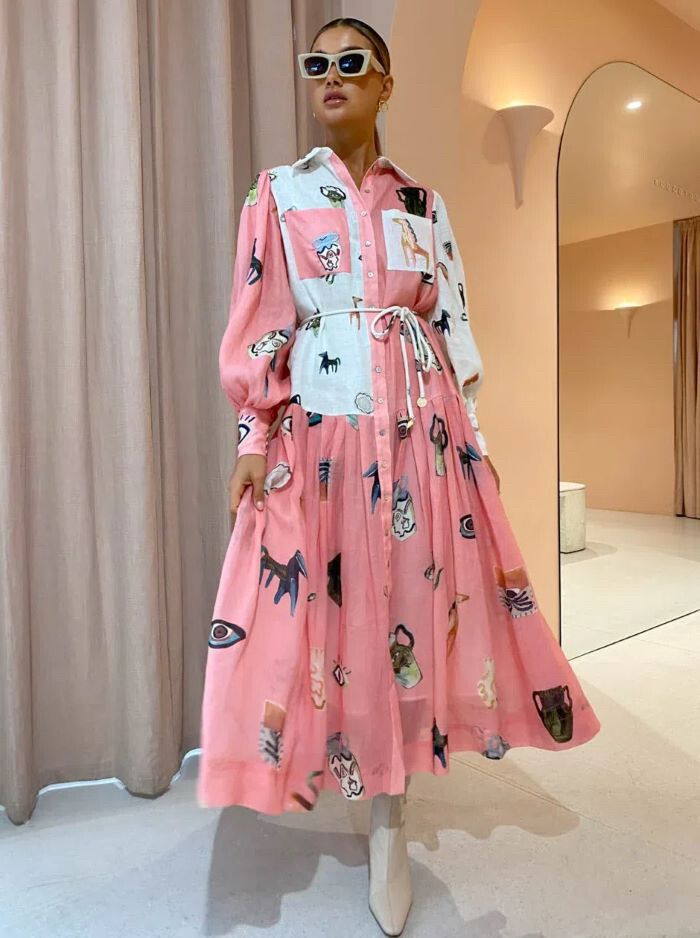 Alemais Cleo Midi Shirt Dress Size 8