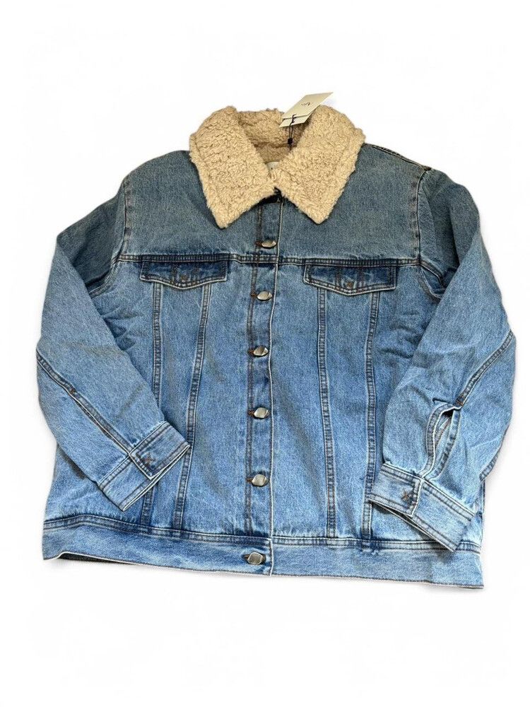 Aje outline denim jacket size 16 BNWT