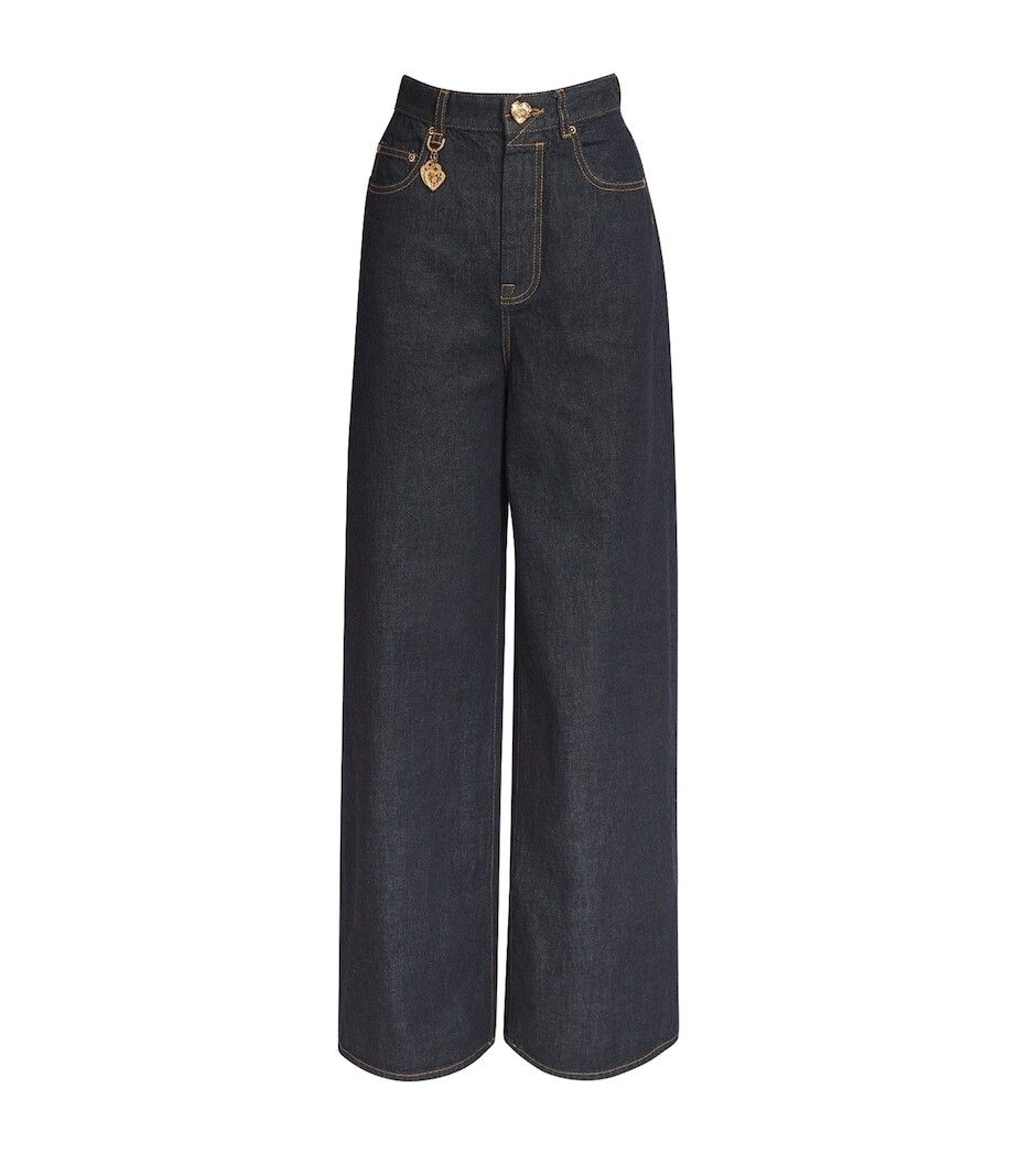 Zimmermann Dark Blue Wide Leg Jeans size 25