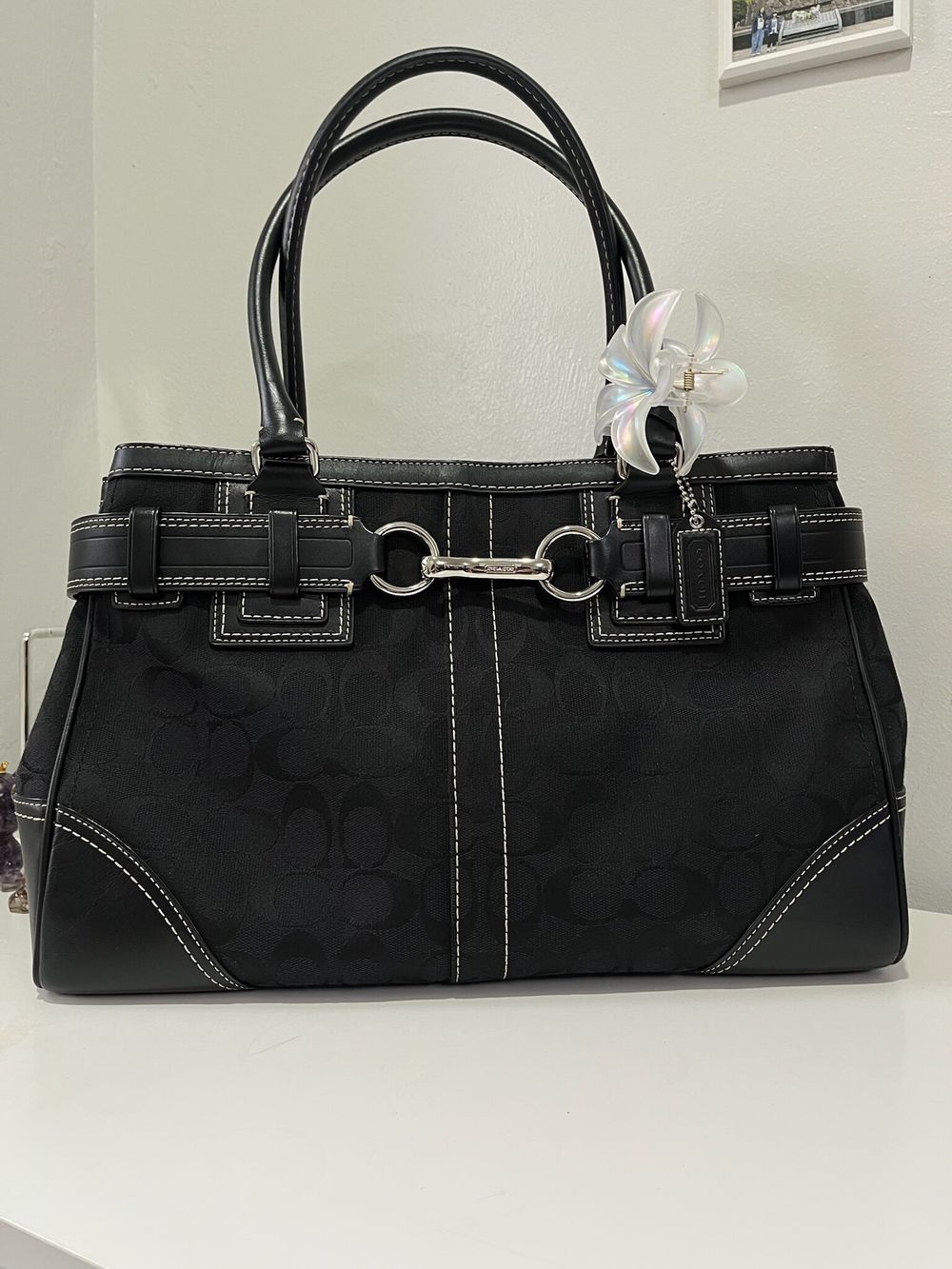 Authentic Vintage Coach Signature Hampton Satchel Bag