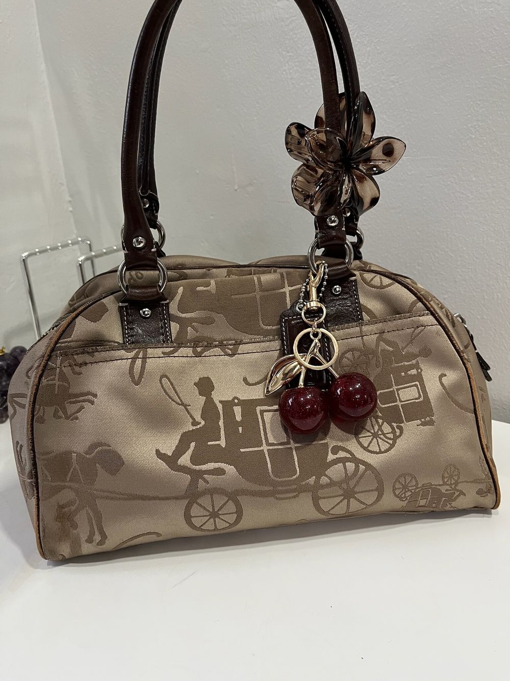Authentic Vintage Y2K COACH Horse & Carriage Sateen Satchel