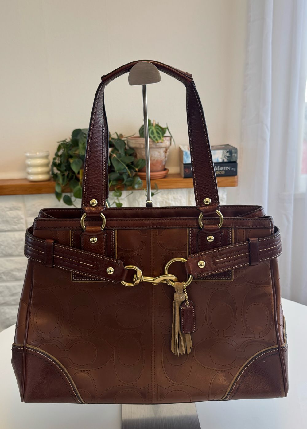 Authentic Vintage Coach Signature Hampton Satchel Bag