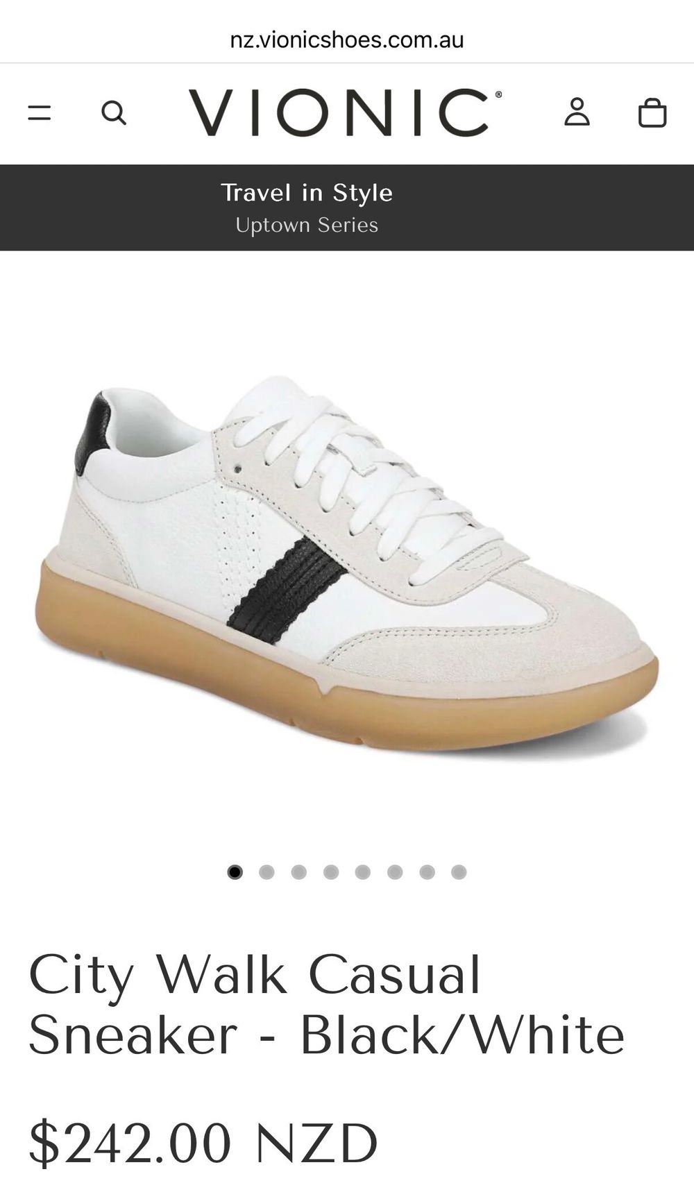 Vionic White City Walk Casual Sneaker