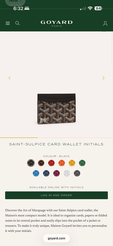Goyard Card Wallet Brand New In Box With Receipts pickup Sydney CBD