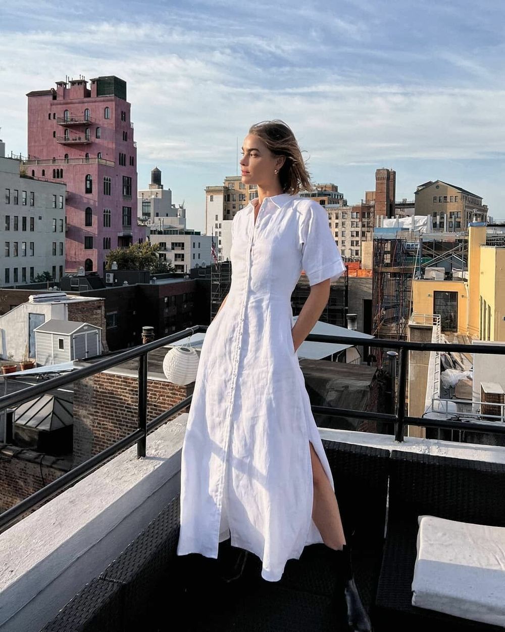 dissh darby linen dress Putting the girls on - BEST addition to your wardrobe! Darby Linen Shirt Dress from @dissh