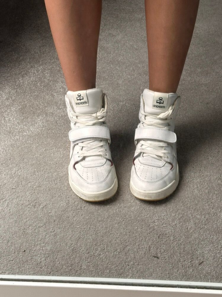 Isabel around high tops, leather sneakers, us 6.5, euro 38