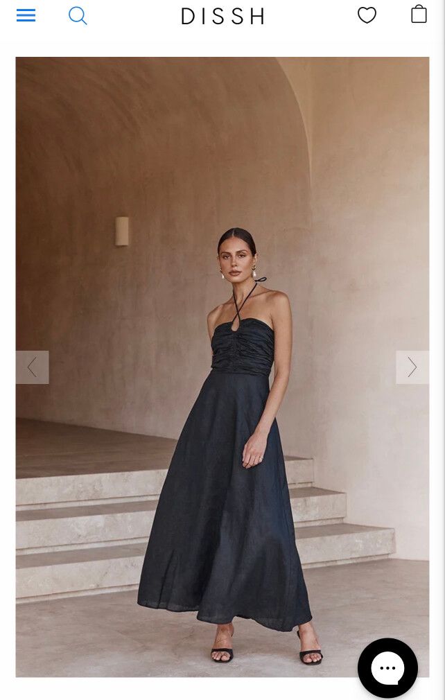 DISSH - Dissh Black Halter Midi Dress on Designer Wardrobe