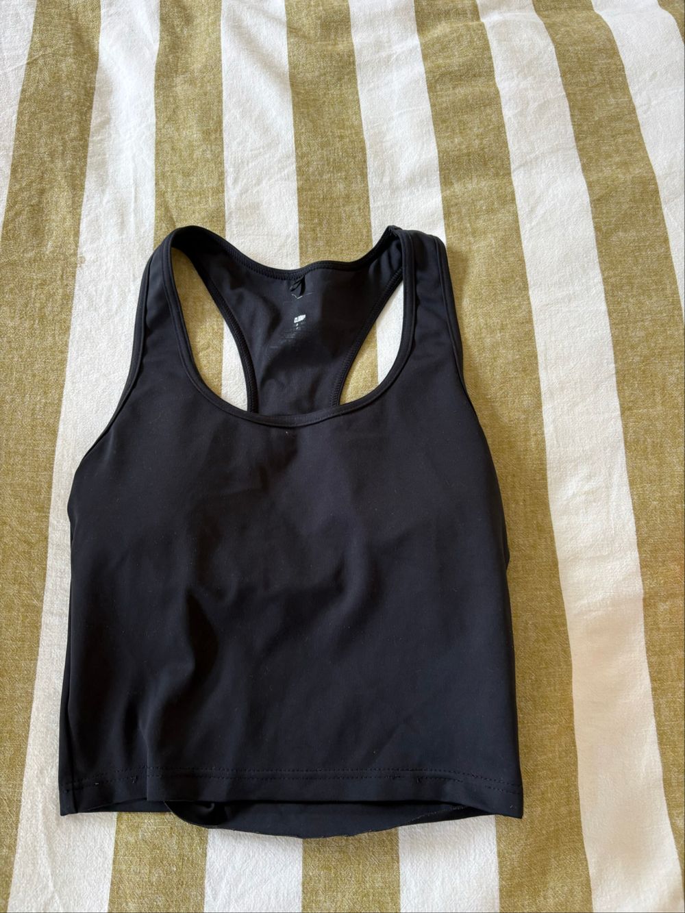 Clique black racerback crop top