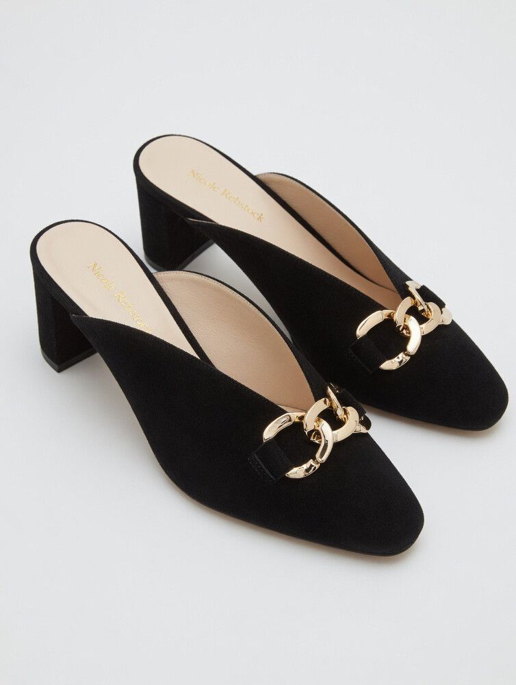 Nicole Rebstock Black Mules