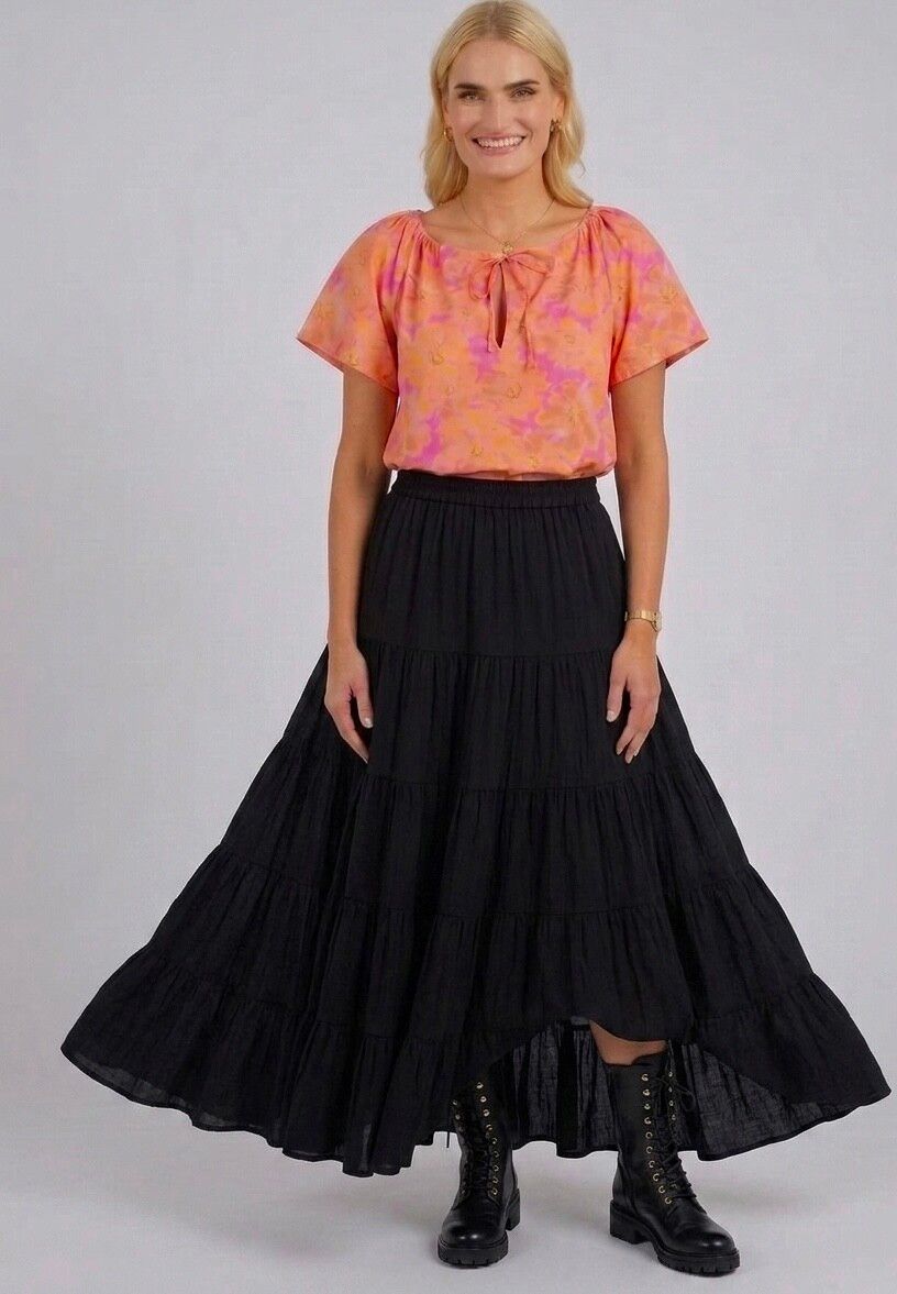 Elm Pink And Orange Floral Top