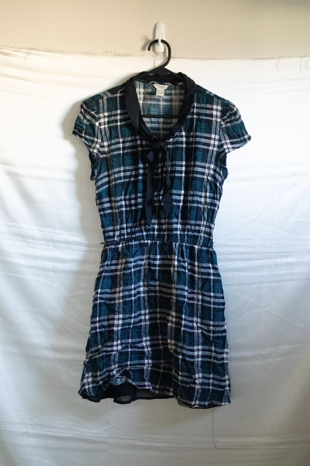 Green & Black Gingham Dress