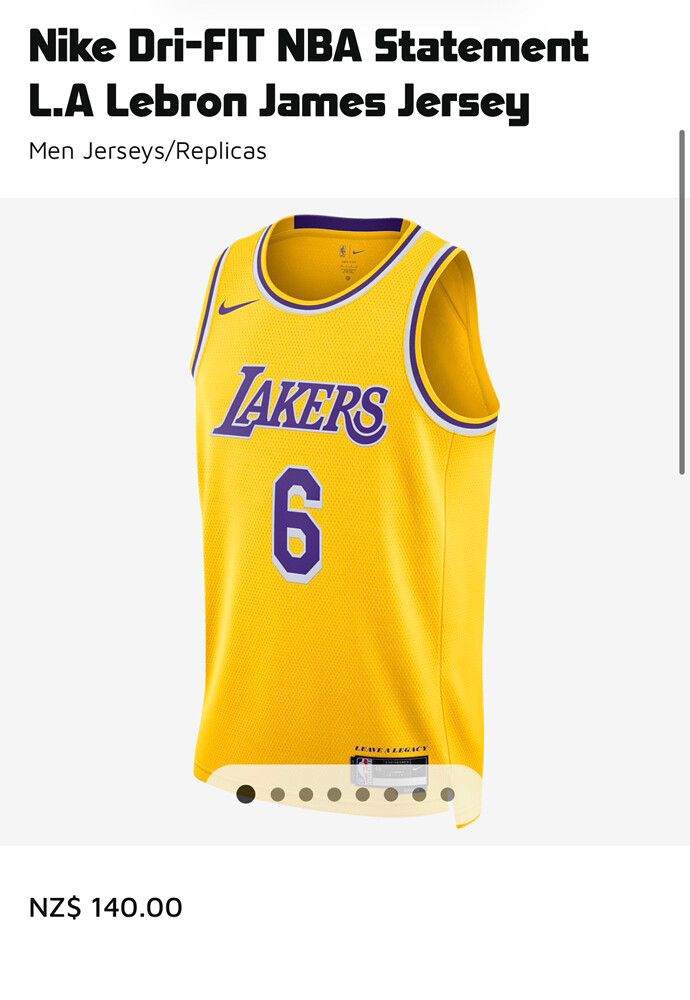 Nike Dri-FIT L.A Lebron James Jersey