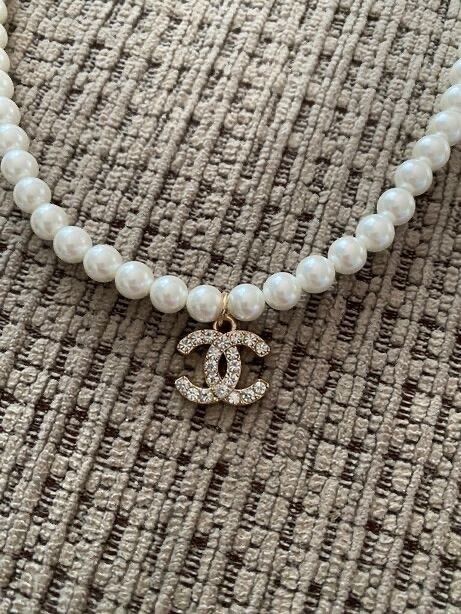 Chanel Classic Crystal CC Pearl Necklace