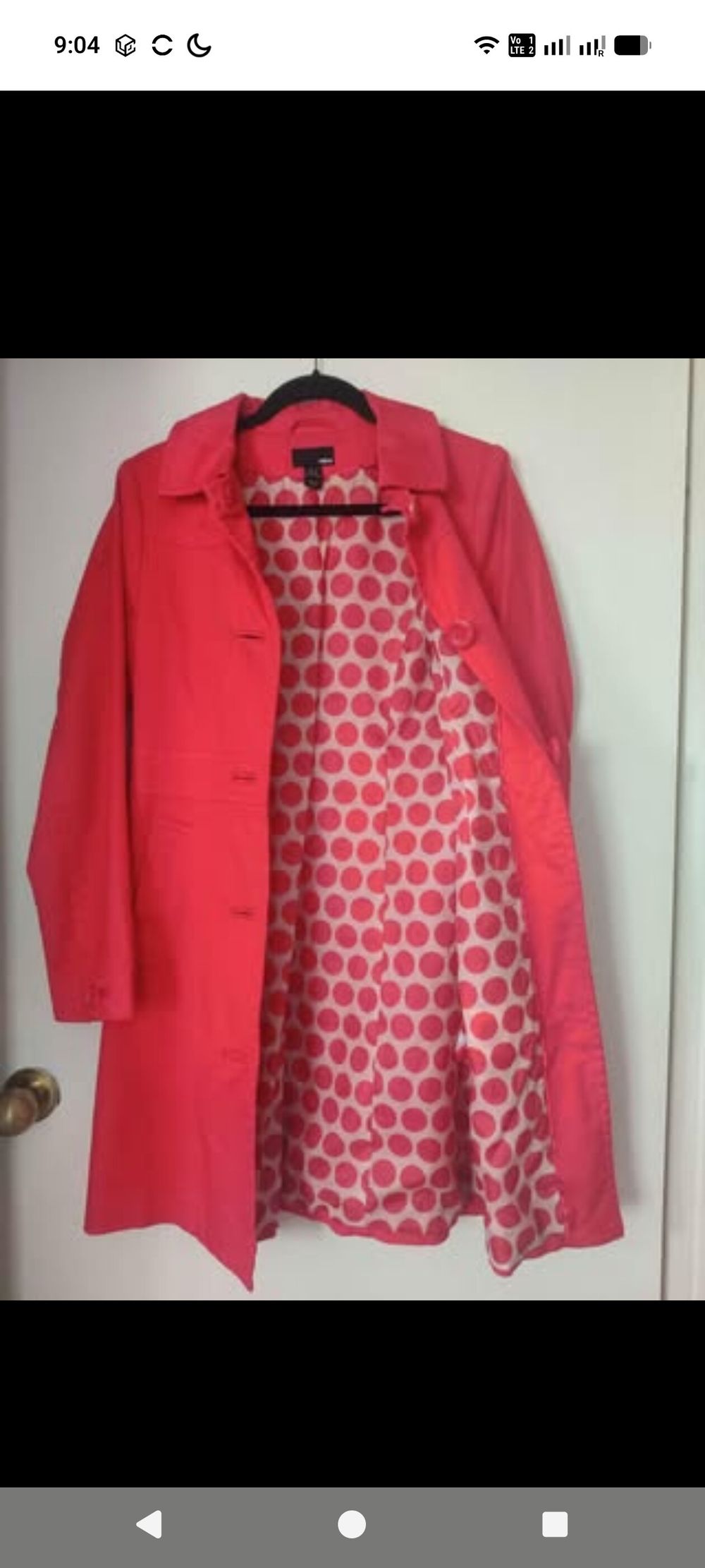 H&M Red Trench Coat