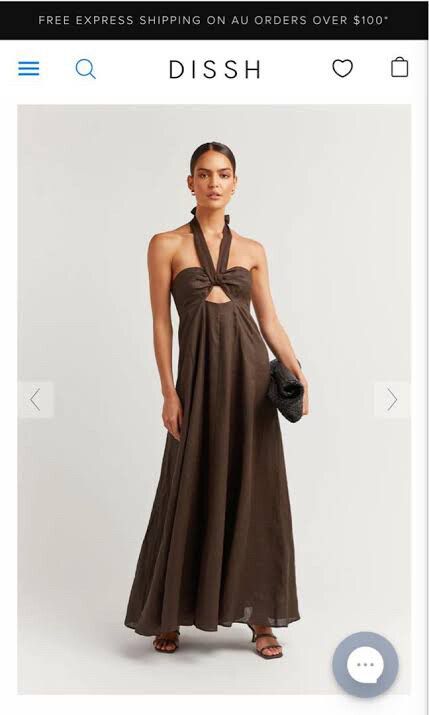 brown dress women short Foehn Maxi Dress in Brown Lace main image 1