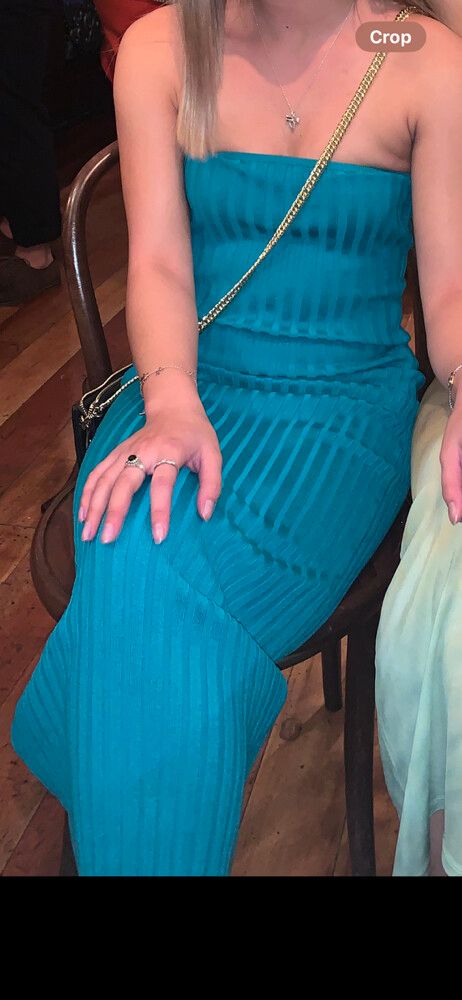 Lioness - Lioness Teal Tube Maxi Dress on Designer Wardrobe