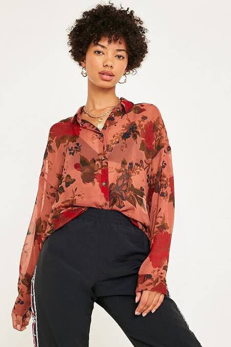 Floral Sheer Shirt