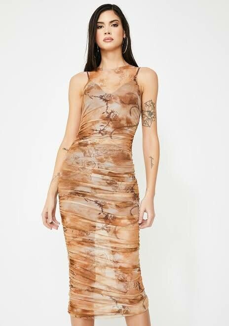 i am gia brown dress SILO MAXI DRESS main image 0